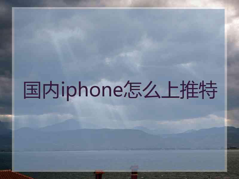 国内iphone怎么上推特