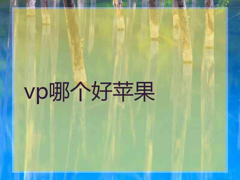 vp哪个好苹果