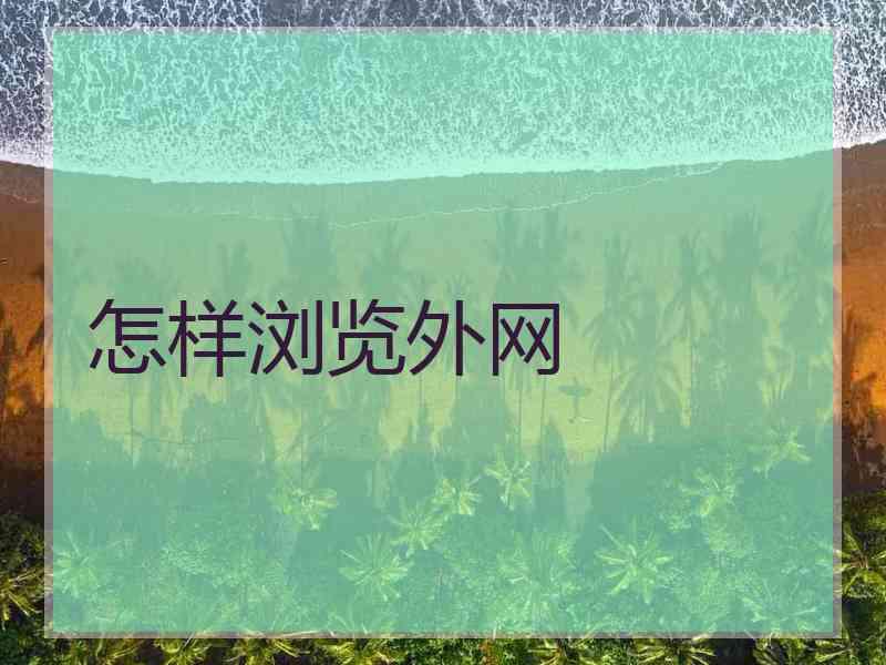 怎样浏览外网