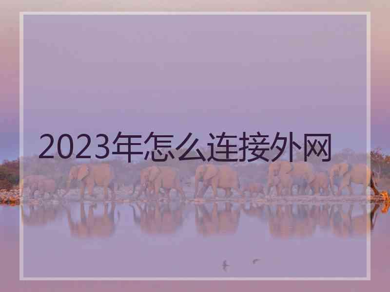 2023年怎么连接外网