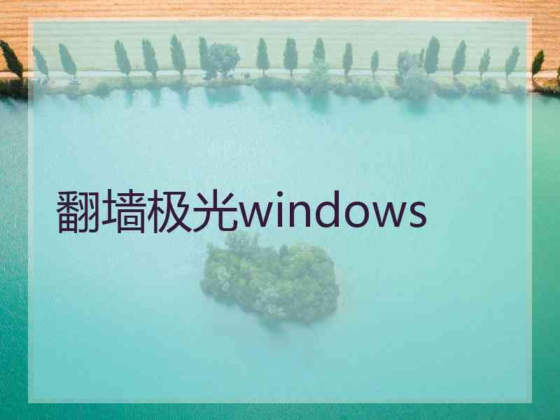 翻墙极光windows