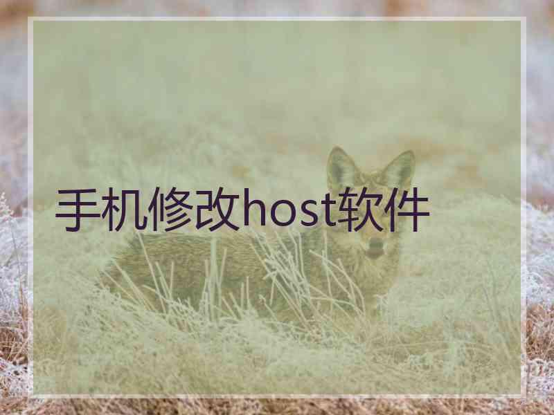 手机修改host软件