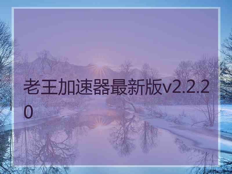 老王加速器最新版v2.2.20